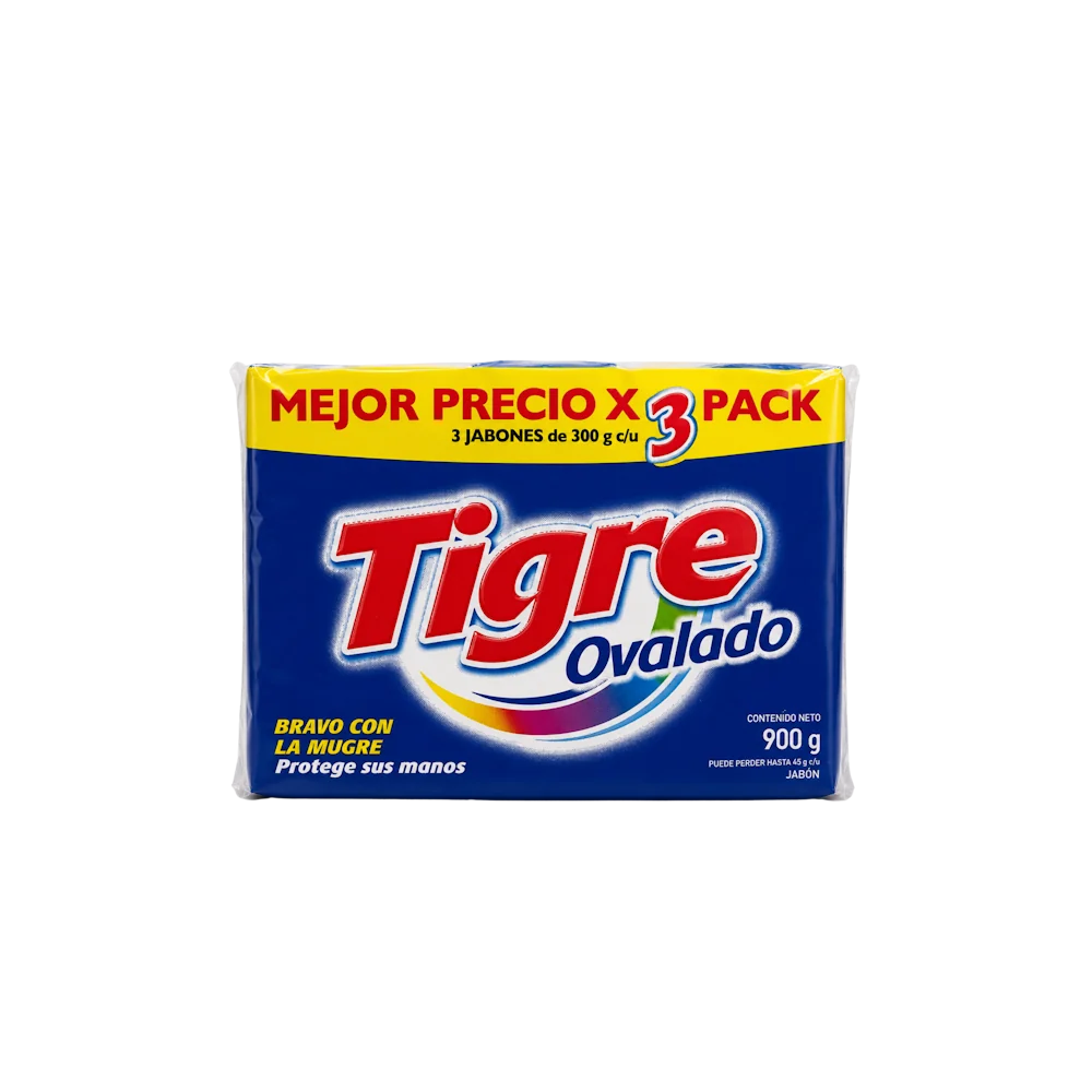 Jabón Tigre Ovalado 3 Pack