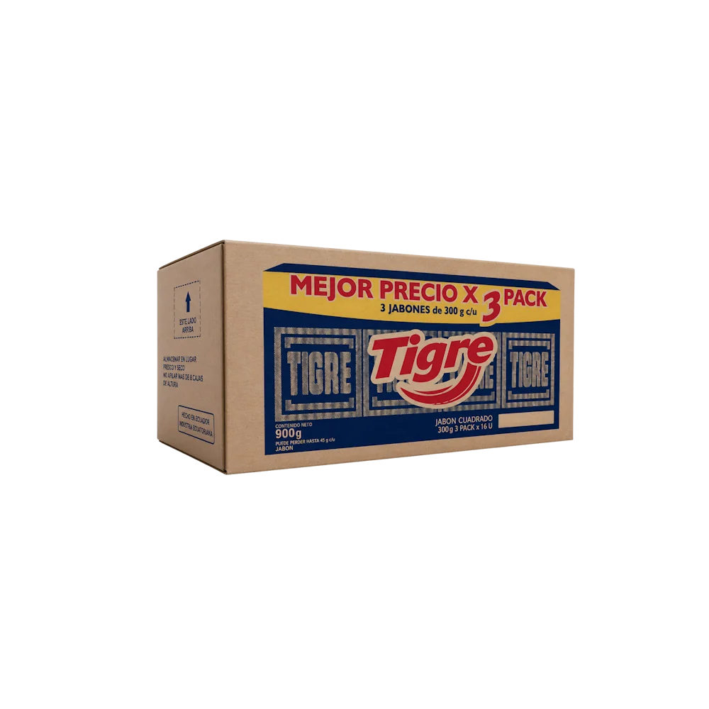 Jabon Cuadro 300gr 3 Pack Caja
