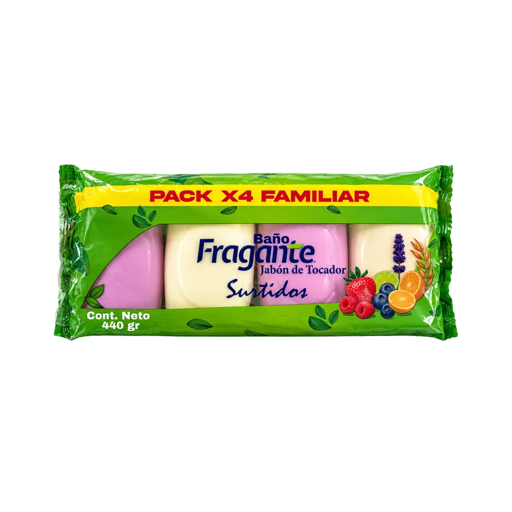 Jabón de Tocador Fragante Surtido Pack x4