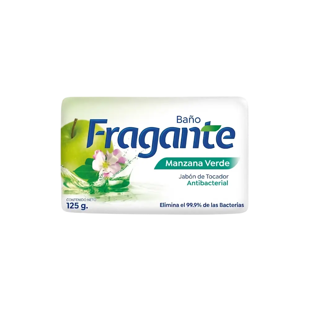 Jabón de Tocador Antibacterial Fragante Manzana Verde